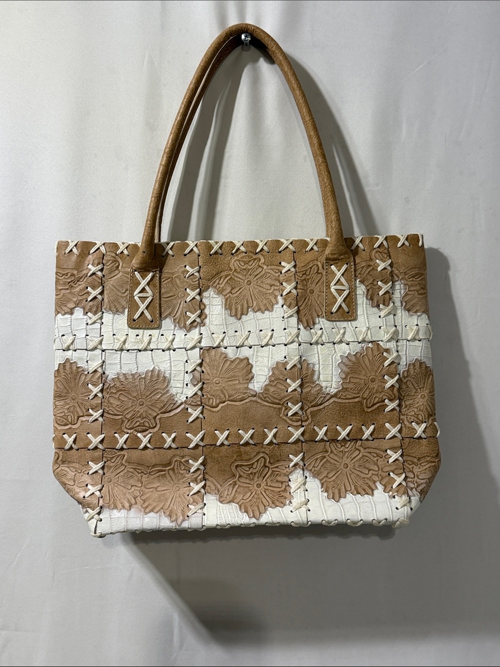 Berge Beige Genuine Leather Bag